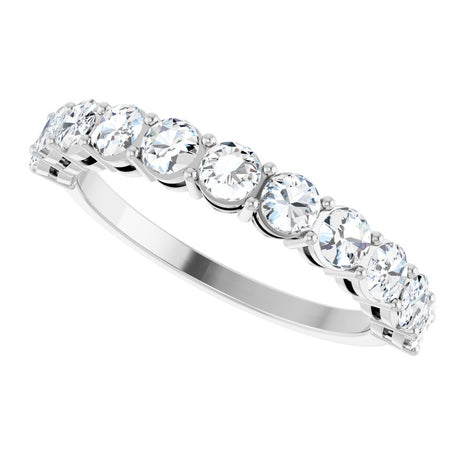 14K White 5/8 CTW Natural Diamond Anniversary Band