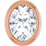 14K Rose Gold 1/10 CT Rose-Cut Natural Diamond Slide Pendant