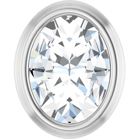 14K White Gold 1/10 CT Rose-Cut Natural Diamond Slide Pendant