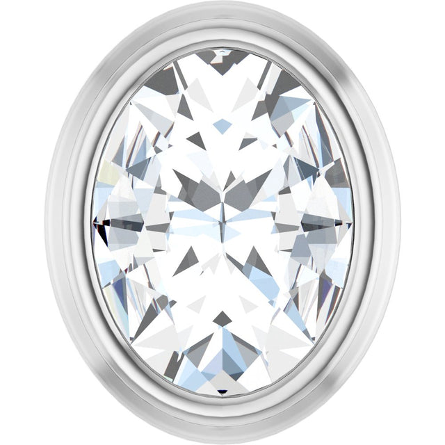 14K White Gold 1/10 CT Rose-Cut Natural Diamond Slide Pendant