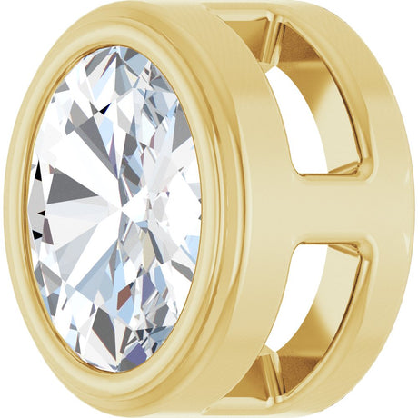 14K Yellow 1/10 CT Rose-Cut Natural Diamond Slide Pendant