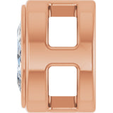 14K Rose 1/10 CT Rose-Cut Natural Diamond Slide Pendant