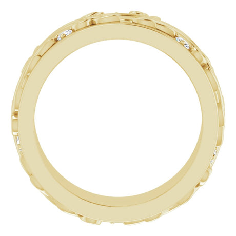 14K Yellow Gold 1/6 CTW Natural Diamond Band Size 6