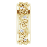 14K Yellow Gold 1/6 CTW Natural Diamond Band Size 6