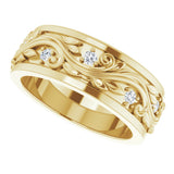 14K Yellow Gold 1/6 CTW Natural Diamond Band Size 6