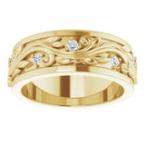 14K Yellow 1/6 CTW Natural Diamond Band