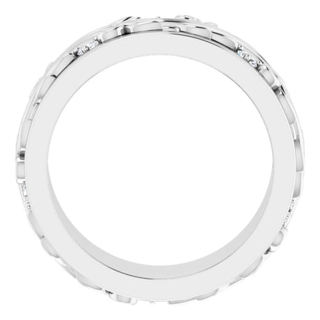 14K White 1/6 CTW Natural Diamond Band Size 5