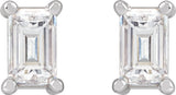 14K White 1/8 CTW Natural Diamond Stud Earrings