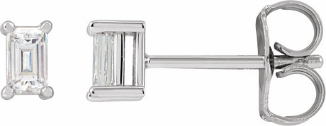 14K White .07 CTW Lab-Grown Diamond Stud Earrings