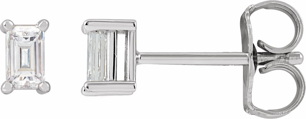 14K White 1/5 CTW Lab-Grown Diamond Stud Earrings