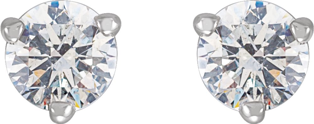 14K White 1/3 CTW Natural Diamond Earrings