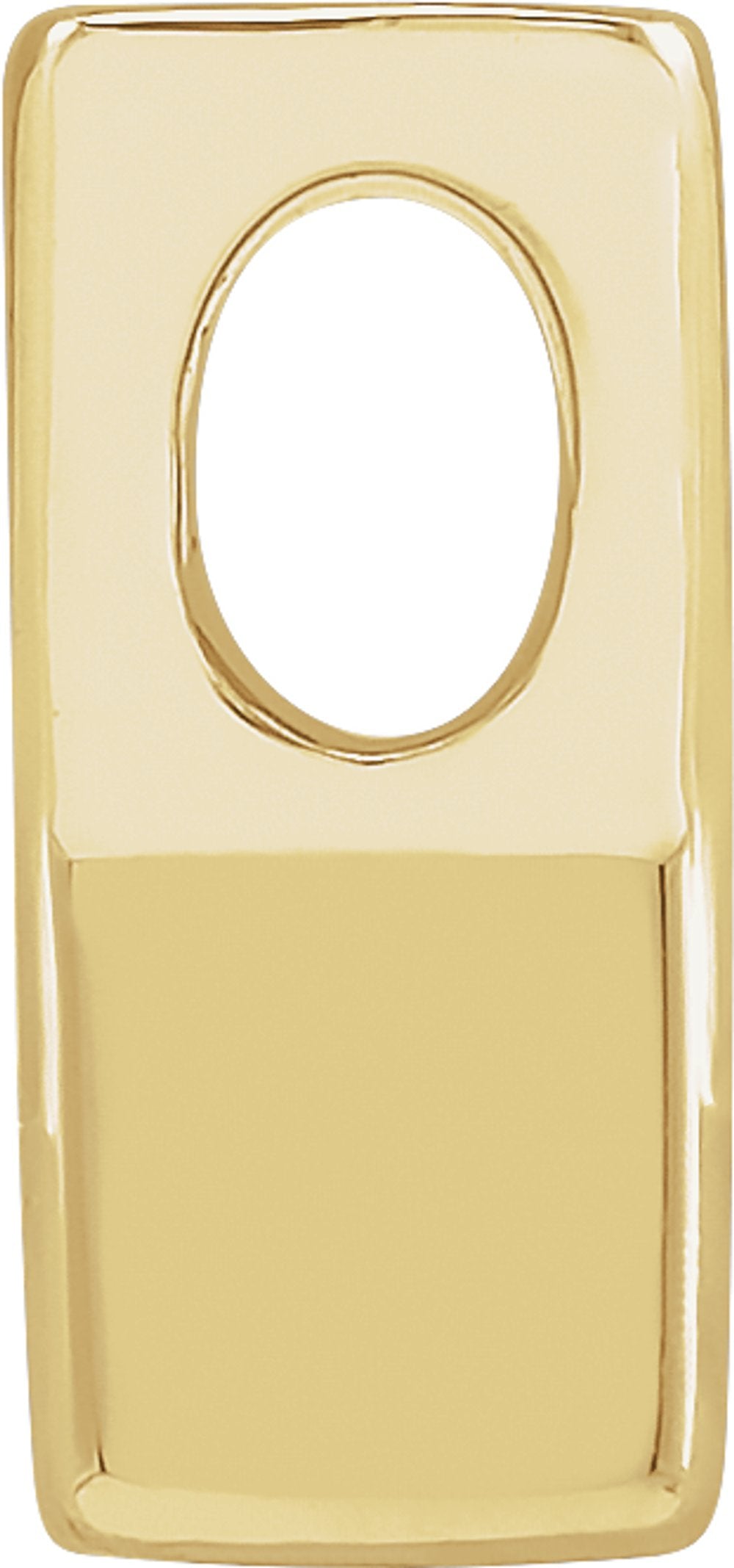 14K Yellow Block Initial Y Slide Pendant