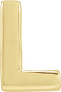 14K Yellow Block Initial L Slide Pendant