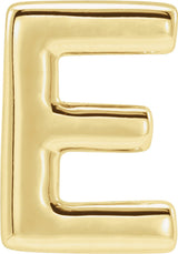 14K Yellow Gold Block Initial E Slide Pendant