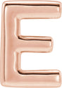 14K Rose Block Initial E Slide Pendant