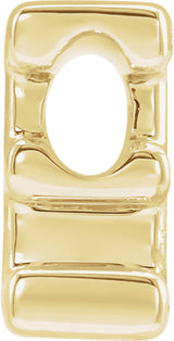 14K Yellow Gold Block Initial E Slide Pendant