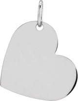 Sterling Silver Be Posh® Engravable Heart Pendant