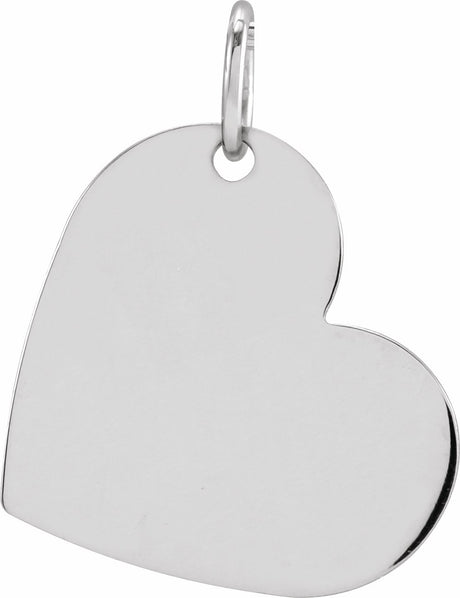 Sterling Silver Be Posh® Engravable Heart Pendant