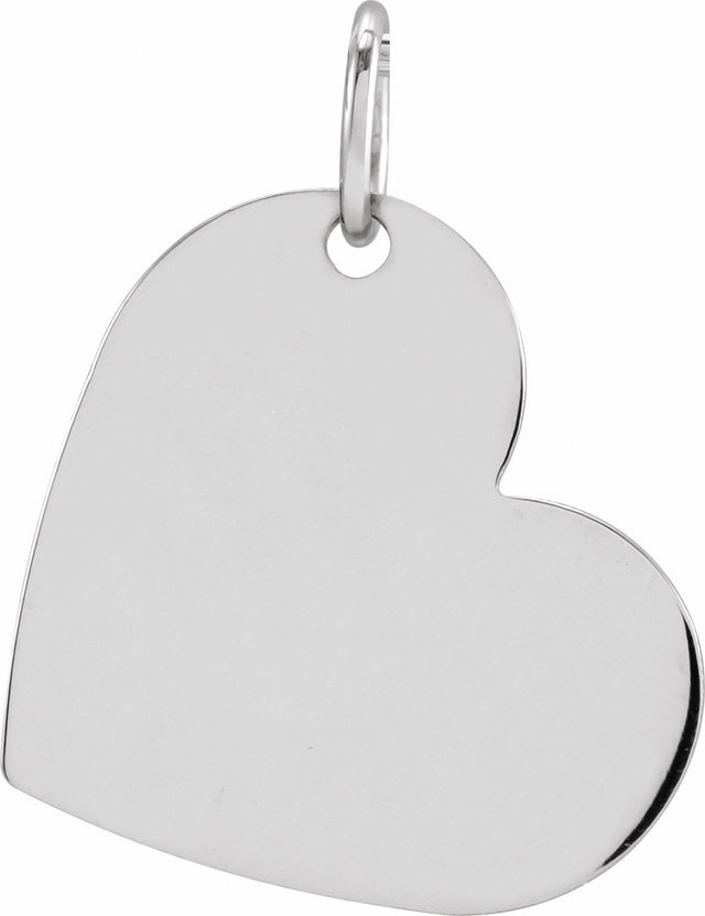 Sterling Silver Be Posh® Engravable Heart Pendant