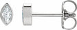 14K White Gold 1/8 CTW Natural Diamond Solitaire Bezel-Set Earrings