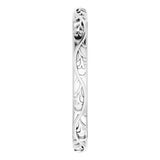 10K White Gold 2.5 mm Sculptural Flat Band Size 7.5