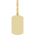 14K Yellow Gold Engravable Dog Tag Charm/Pendant