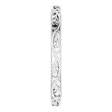 14K White Gold 2.5 mm Sculptural Flat Band Size 8