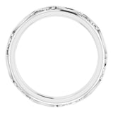 14K White Gold 2.5 mm Sculptural Flat Band Size 8