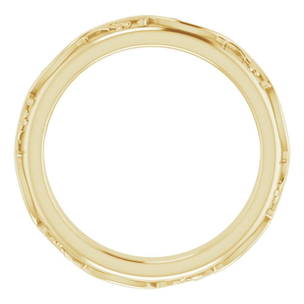 14K Yellow 2.8 mm Floral Band