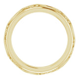 14K Yellow 2.8 mm Floral Band