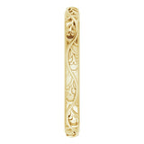 14K Yellow 2.8 mm Floral Band