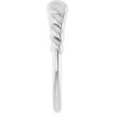 Sterling Silver Rope Dome Ring
