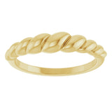 10K Yellow Rope Dome Ring