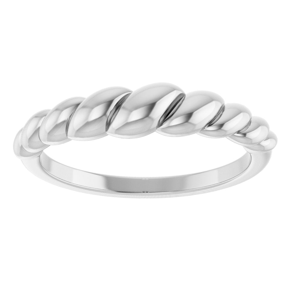 Sterling Silver Rope Dome Ring