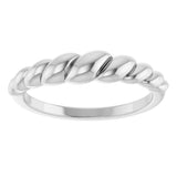Sterling Silver Rope Dome Ring