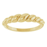 14K Yellow Gold Rope Dome Ring