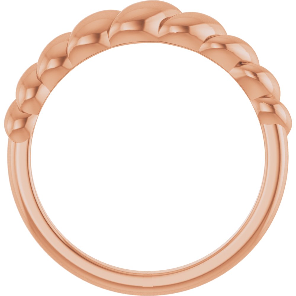 14K Rose Rope Dome Ring