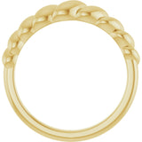 10K Yellow Rope Dome Ring