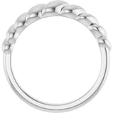 Sterling Silver Rope Dome Ring