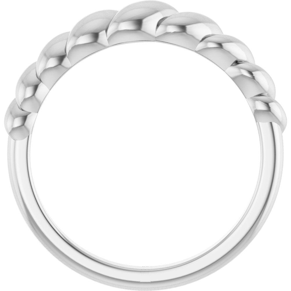Sterling Silver Rope Dome Ring