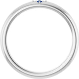 Sterling Silver Natural Blue Sapphire Stackable Ring