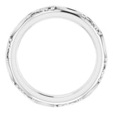 10K White 2.8 mm Sculptural Flat Band