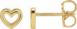 14K Yellow Gold Heart Earrings