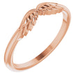 14K Rose Stackable Angel Wings Ring