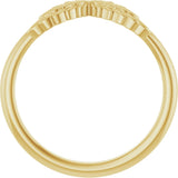 14K Yellow Gold Stackable Angel Wings Ring