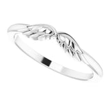 Sterling Silver Stackable Angel Wings Ring