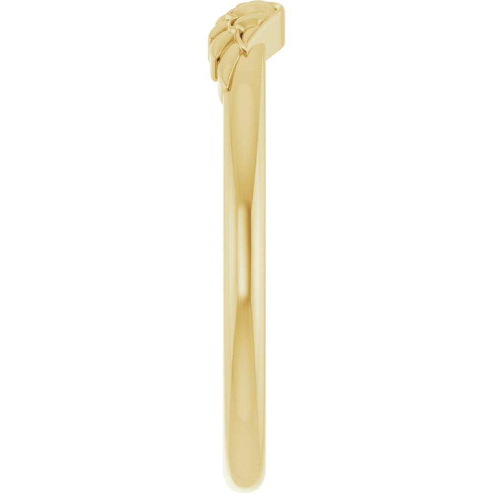 14K Yellow Gold Stackable Angel Wings Ring