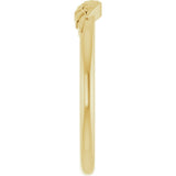 14K Yellow Gold Stackable Angel Wings Ring