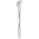 10K White Gold Stackable Angel Wings Ring
