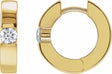 14K Yellow Gold 1/3 CTW Natural Diamond 15 mm Hinged Huggie Hoop Earrings